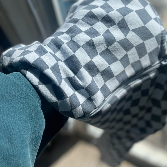 Old Navy Kids Checkered Hoodie in Black and White - Picture 3 of 3